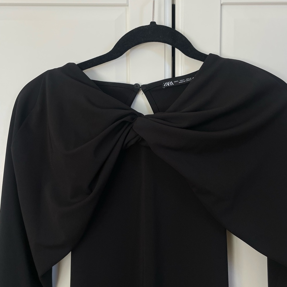 Zara Black Long Sleeve Dress
